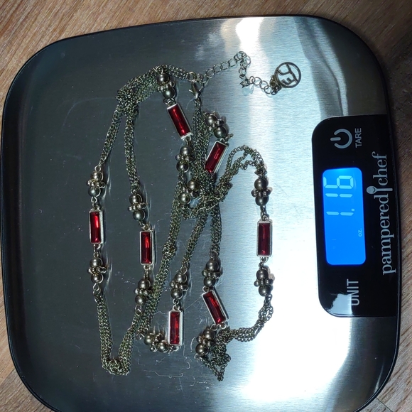 💎 Red and gold colored necklace - Picture 7 of 9